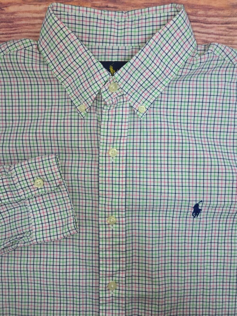 Ralph Lauren Mens Medium Multicolor Check Button-Down Shirt